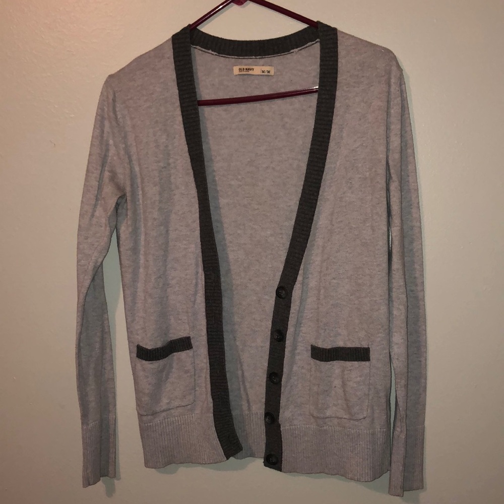 Grey Long Sleeve Cardigan